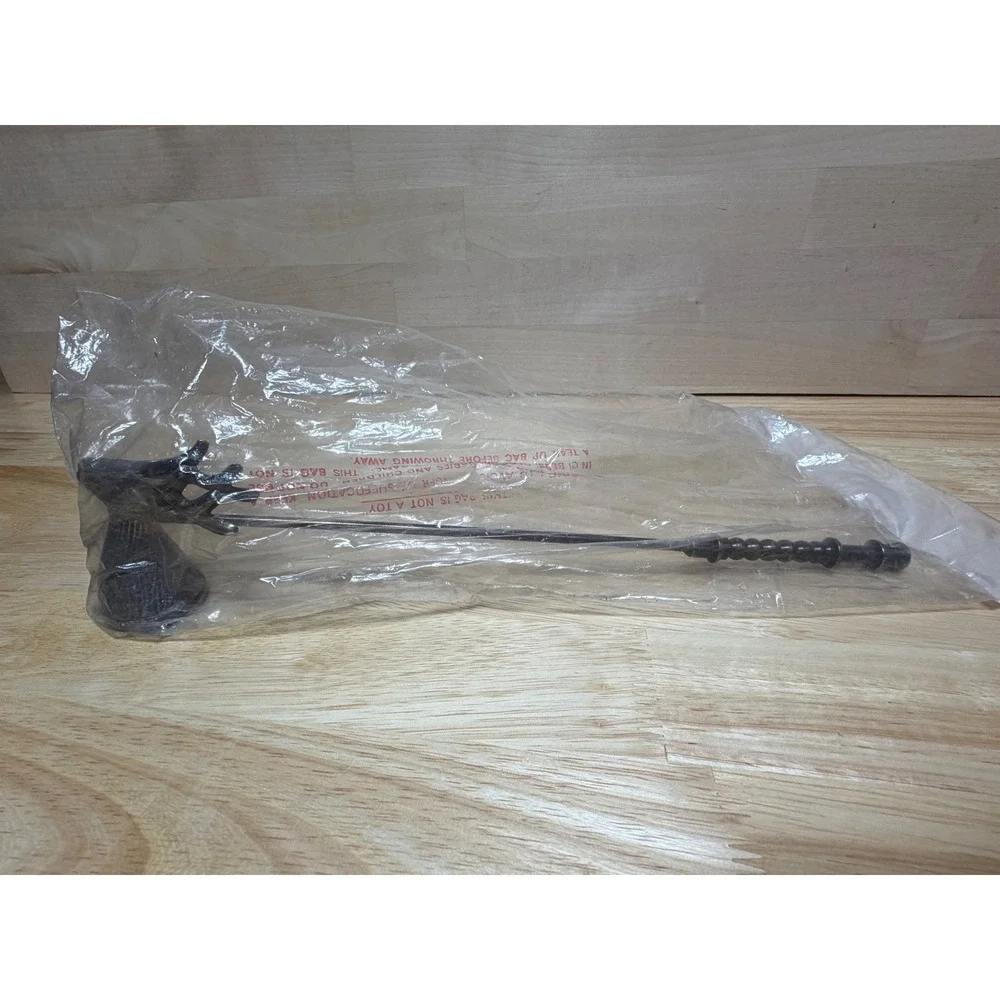 Vintage Silver Tone Metal Stag Head Deer Candle Snuffer Made‎ in India 12 Inch